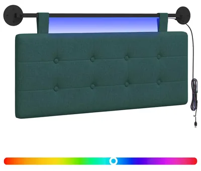 Produktbild von Hängendes Kopfteil Mit LED Licht Dunkelgrün Stoff