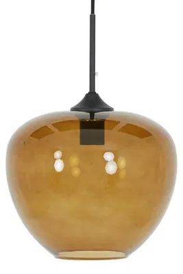 Image de Suspension - ambre - Mayson - verre - Ø 30cm - E27 - 2952318 - Light & Living