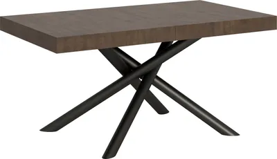 Produktbild von Ausziehbarer Tisch 90x160/264 cm Famas Walnuss Anthrazit Gestell