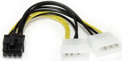Image de StarTech.com Câble d'alimentation pour carte graphique 15cm LP4 vers PCI Express 8 broches