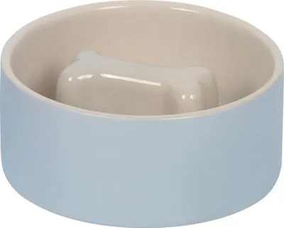 Produktbild von Nobby Anti-Schling-Napf Bone grau/creme, Maße: Ø 15 x 6 cm