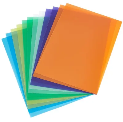 24 weiche PVC-Folien A4, 6 Farben, matt, 30x21 cm, transparent