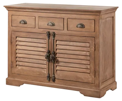Immagine prodotto di MASSIVMOEBEL24 | Credenza TOULOUSE #06 in Legno di Mango Oliato Beige - 120x45x90