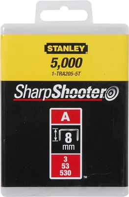 Produktbild von STANLEY Klammern Typ A 8 mm 5000 St. für Elektro- u. Handtacker Typ A stabile Verpackung