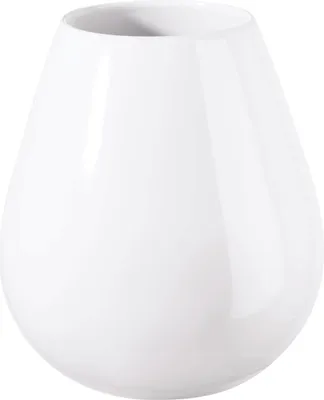 Produktbild von Vase Keramik ASA Selection weiss glänzender Tropfenform Höhe 18cm
