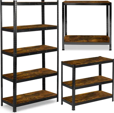 Produktbild von Metall-Lagerregal 180 x 90 x 40 cm Humberg HR-852 schwarz