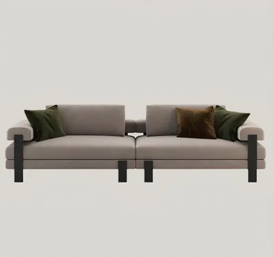 Produktbild von Sofa 2 Sitzer Textil Holz Modern Sofa Polster Couch Design Luxus Neu