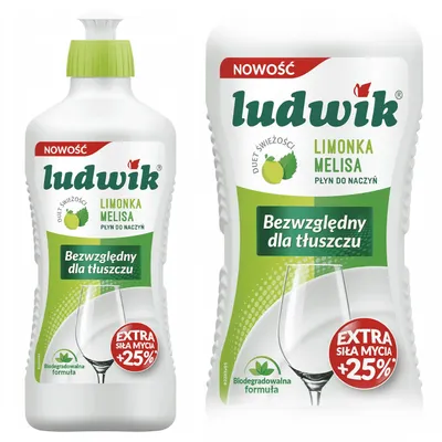 Zdjęcie produktu dla Ludwik Płyn Do Naczyń 450G Limonka + Melisa