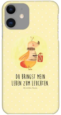 Produktbild von Mr. & Mrs. Panda Iphone 11 Handyhülle Glühwürmchen - Gelb Pastell - Geschenk, Liebesspruch, Heiratsantrag, Verlobung, Handy Schutzhülle, Jahrestag, Hülle, Liebe, Cover
