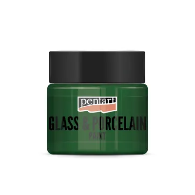 Zdjęcie produktu dla Farba do szkła i porcelany PENTART, 30 ml, zielona