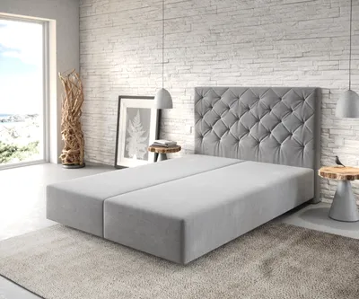 Produktbild von DELIFE Boxspringgestell Dream-Great 140x200 cm Mikrofaser Grau