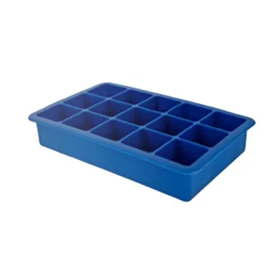 Produktbild von 15er Eiswürfelform Silikon Eiswürfelschale Eiswürfelbereiter Eisform Groß Blau