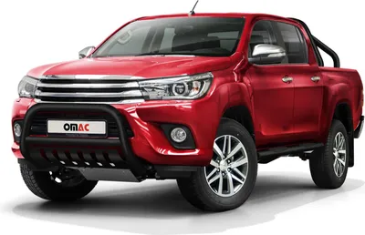 Zdjęcie produktu dla Stalowy bullbar do Toyoty Hilux 2015-2022 z czarnym bullbarem ABE