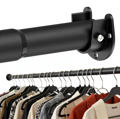 Image de Omgoods - Penderie réglable avec supports en métal (74-130 cm)