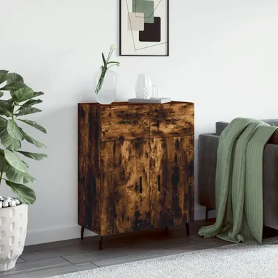 Produktbild von The Living Store Sideboard Räuchereiche 69,5x34x90 cm Holzwerkstoff