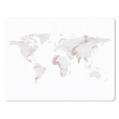 Produktbild von MuchoWow® Mauspad Mousepad Weltkarte - Marmor - Rosa 40x30 cm - Mousepads - Maus Mat - Pad - Mausunterlage - Anti Rutsch