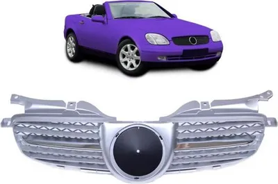 Zdjęcie produktu dla Chromowana srebrna osłona chłodnicy pasująca do Mercedes SLK R170 96-04