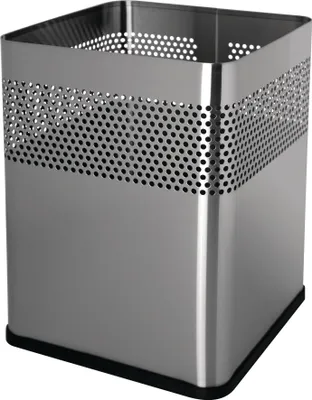 Obrázek produktu pro Odpadkový koš 18 l H325xŠ240xD240 mm čtvercový nerezová ocel stříbrná