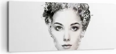 Produktbild von Bild auf Leinwand - Leinwandbild - Einteilig - Schön Frau Gesicht - 120x50cm - Wand Bild - Wanddeko - Wandbilder - Leinwanddruck - Bilder - Wanddekoration - Leinwand bilder - Wandbild - AB120x50-4949