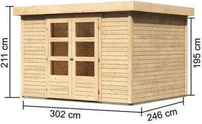 Produktbild von Woodfeeling Gartenhaus Askola 5 naturbelassen ; 73062