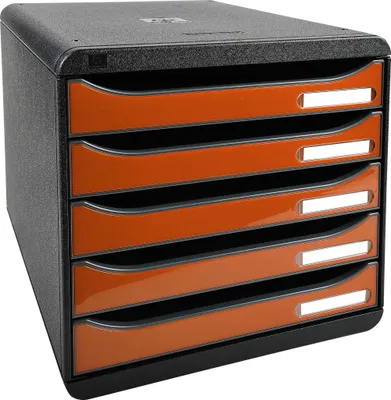 Produktbild von Exacompta Schubladenbox Big Box Plus 5 offene Schubladen Orange glossy 3097288D