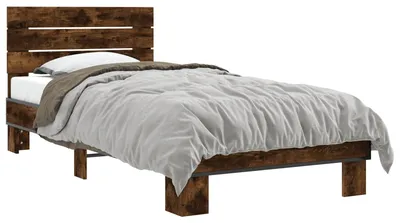 Obrázok produktu pre Rám postele s čelom Dymový dub 80 x 200 cm Kompozitné drevo