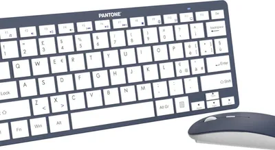 Immagine prodotto di Pantone PT-KB09N tastiera Mouse incluso Casa RF Wireless QWERTY Italiano Blu marino