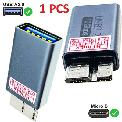 Produktbild von Micro-B-auf-USB-A-3.2-Adapter für USB-A-Kabeladapter für externe Festplatten