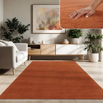 Immagine prodotto di Tappeto moderno per soggiorno a pelo corto lavabile in morbida pelliccia antiscivolo dimensioni 200x280 cm