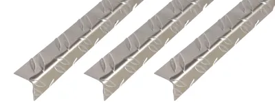 Zdjęcie produktu dla Alberts 3 x profil kątowy, falisty, aluminiowy, pusty, 35,5 x 35,5 x 1,5 mm, długość 2 m