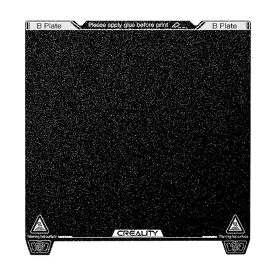 Obrázok produktu pre Creality K1 Max PEI Build Plate 315x310 mm - bez mäkkej magnetickej podložky Jednoduché odstránenie modelu Vhodné pre 3D tlačiareň K1 Max a kompatibilné s 3D tlačiarňami FDM s veľkosťou platformy 315x310 mm