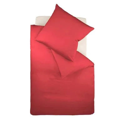 Produktbild von fleuresse Satin Bettwäsche Colours 200x200 cm + 2 Stk. 80x80 cm Kirsch
