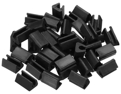 Spülbeckenschutzkappen, 40 Stück, 6 mm, Kunststoff, schwarz
