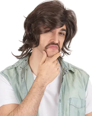 Produktbild von 70er Retro Herren-Perücke braun - Einheitsgröße