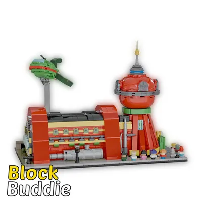 Produktbild von Klemmbausteine Set Futurama Planet Express Hauptquartier MOC Baukasten 1138 Teile
