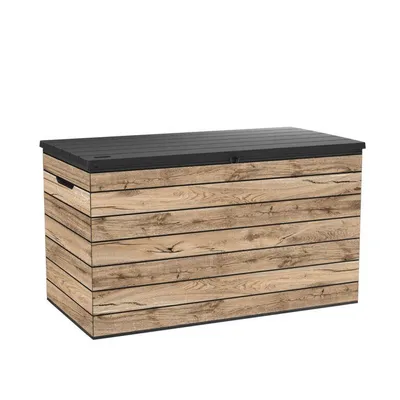 Produktbild von Keter Astoria Gartenbox 570L wetterfest, Kunststoff, Pinienholzoptik, 129 x 67,4 x 73,7 cm