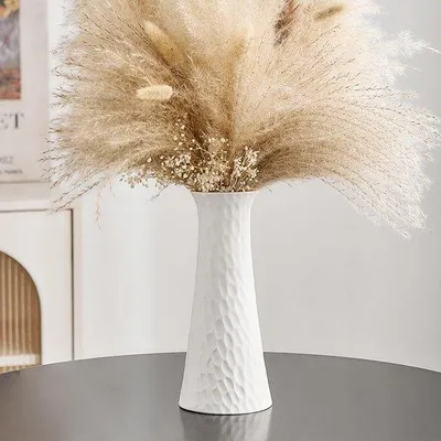 Produktbild von Dekovase Minimalistisch - Weiße Keramische Vase für Moderne Wohnräume