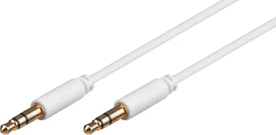 Produktbild von Goobay 69110, 3.5mm, Männlich, 3.5mm, Männlich, 0,5 m, Weiß