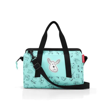 Produktbild von reisenthel allrounder XS kids, Reisetasche, Sporttasche, Schultertasche, Doktortasche, Tasche, Polyestergewebe, Cats And Dogs, Mint, 5 L, IQ4062