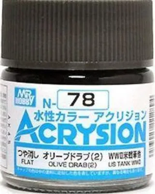 Produktbild von Mr Hobby - Gunze N-078 - Acrysion (10 ml) Olive Drab (2) - Neu