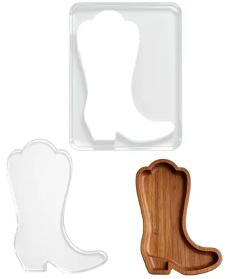 Image de Gabarit de fraisage pour bois - Gabarit transparent en acrylique - Pour travaux de menuiserie DIY - Dimensions : 30 x 24 cm