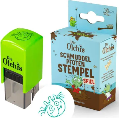 Produktbild von trodat Schmuddelpfoten-Stempel-Spiel "Olchis" Junge