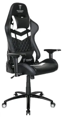 Gaming-Stuhl, ergonomisch, 360° drehbar, 160 kg, schwarz