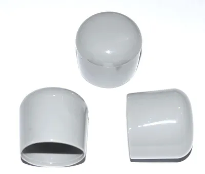 Produktbild von 25 Stück - Kappe für Rundrohr D=20 mm L= 20 mm grau PVC