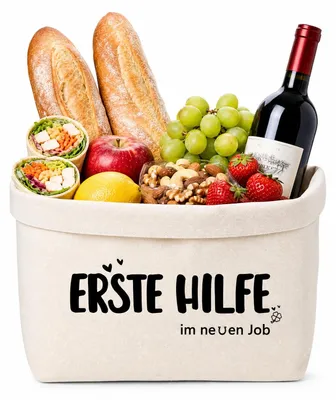 Produktbild von Brotkorb aus Stoff - Faltbarer Aufbewahrungskorb - Für Camping und Haushalt - Grau