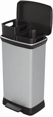 Zdjęcie produktu dla Curver Kosz Na Śmieci Z Pedałem 23L+23L Iml Metalizowany