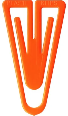 Produktbild von Büroklammern Plastiklips 25mm VE=500 Stück orange