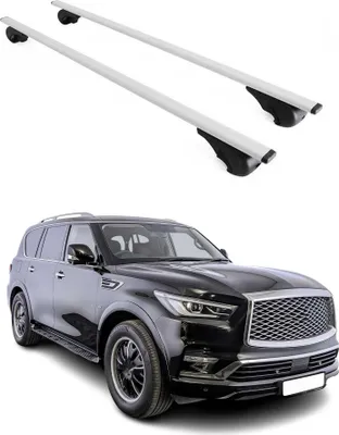 Immagine prodotto di Barre portatutto trasversali per Infiniti QX80 2014-2024, colore ferro argento