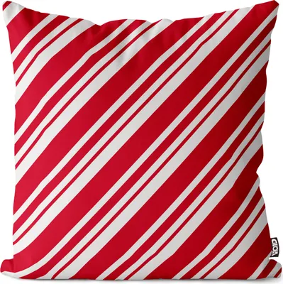 Produktbild von VOID Weihnachten Streifen rot weiss Kissenbezug Kissenhülle Sofakissen Kissen Deko Outdoor-Kissen Dekokissen
