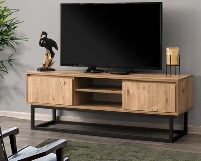 Obrázek produktu pro Skye Decor, Belinda- Belinda 140KLN, černá,,Borovice, TV skříňky, 50x140x40 cm, 100% melaminovaná dřevotříska